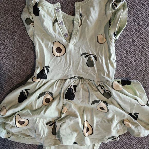 Kyte Baby Twirl Dress In Avocado - 3-6mo - Picture 2 of 5